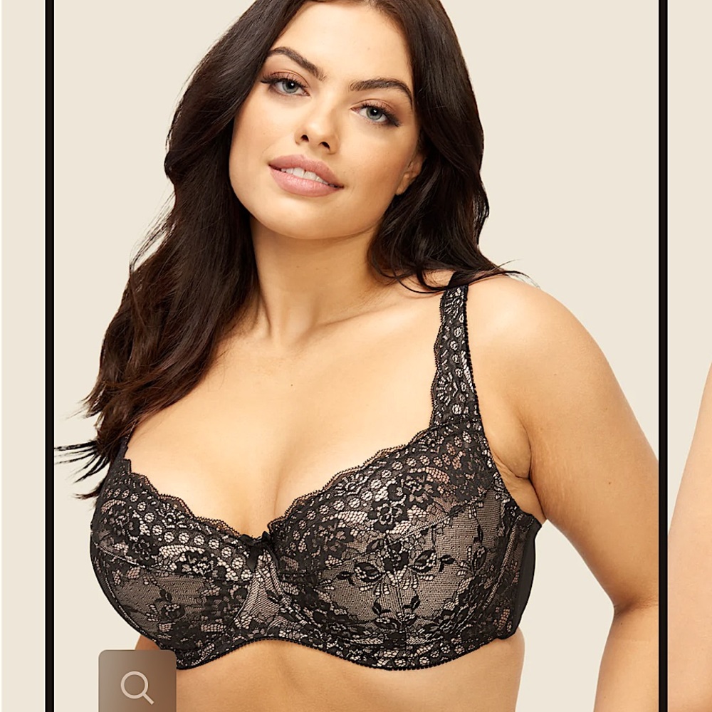 New Black Frederick’s of Hollywood “Voluptuous” full figure push up bra 40F